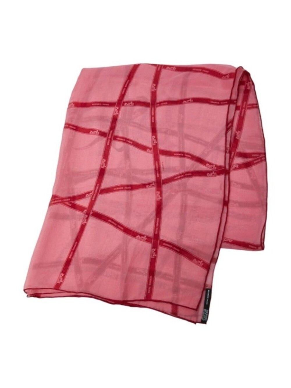 Hermes Bolduc Shawl Pink Silk Scarf